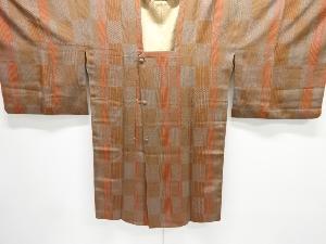 市松に花古典柄ロング道行コート